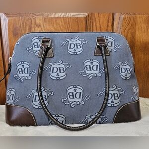 Dooney & Bourke Blue and Brown Shoulder Bag